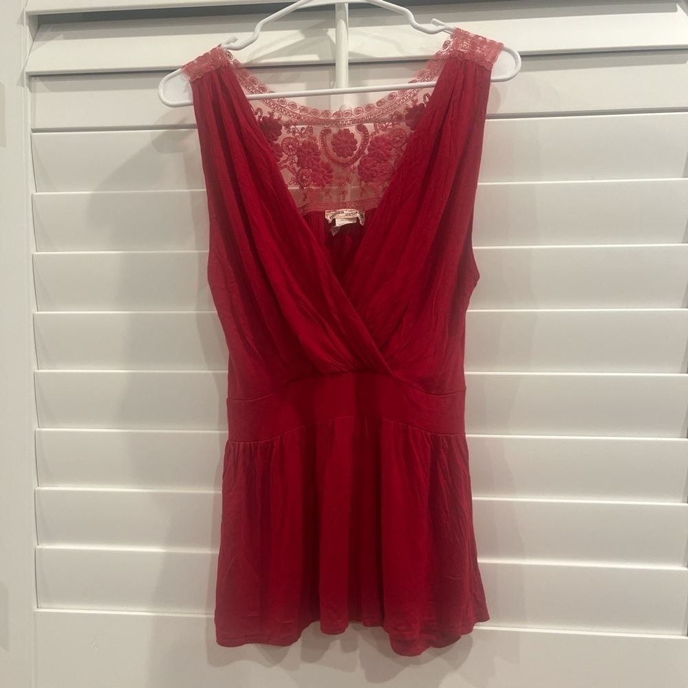 90s Urban Episode Embroidered Daisy Lace Babydoll Top